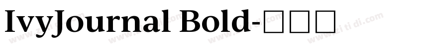 IvyJournal Bold字体转换